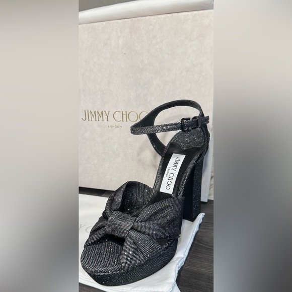 💰⬇️ JIMMY CHOO
Heloise Glitter Knot Platform heel
Women’s size EU 39 - Picture 7 of 14
